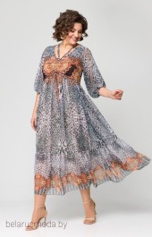 Платье 1150 лиловый мультиколор ANASTASIA MAK