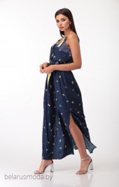 Платье ANASTASIA MAK, модель 710 синий+бабочки