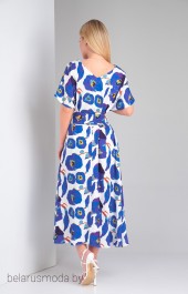 Платье 009 молоко + синий Andrea Fashion