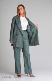 Костюм брючный 012 зеленый Andrea Fashion