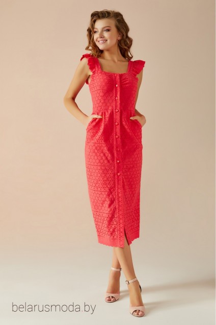Платье   Andrea Fashion, модель 015 коралл