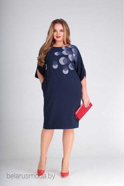 Платье Andrea Style, модель 00240 синий