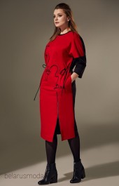 Платье Andrea Style, модель 00309 красный+черный