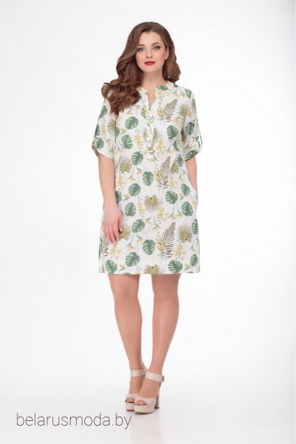 Платье Anelli, модель 697 зеленые листья