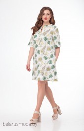 Платье Anelli, модель 697 зеленые листья