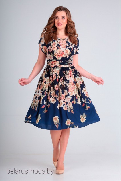 Платье Асолия, модель 2324 яблочные цветы