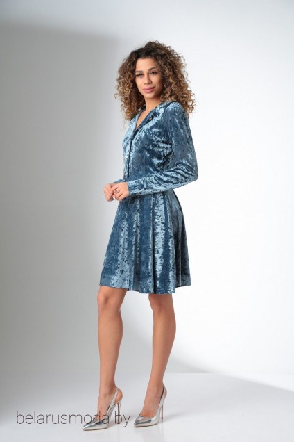 Платье 113 голубой мрамор BARBARA