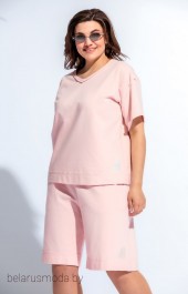 Костюм с шортами BegiModa, модель 3010 розовый