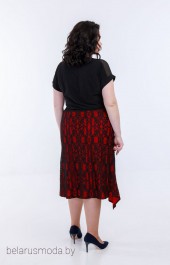 Костюм с юбкой Belinga, модель 3013 черный+красный