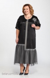 Платье 1449 черный+серебро Djerza