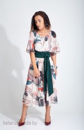 Платье ElPaiz, модель 430 беж+цветы