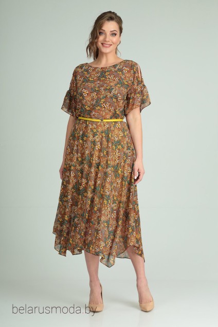 Платье Elga, модель 01-697 коричневый