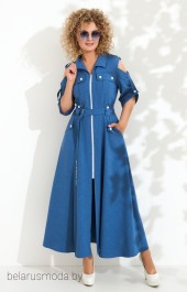 Платье Euro Moda, модель 410 синий джинс