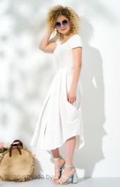 Платье 452 белый Euro Moda