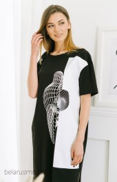 Платье FantaziaMod, модель 3682 черно-белый