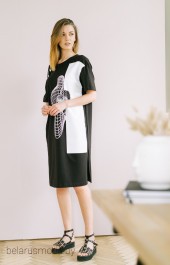 Платье FantaziaMod, модель 3682 черно-белый
