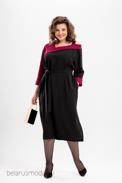 *Платье Deesses, модель 1115 черно-бордовый