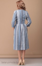 Платье FloVia, модель 4031 сине-бело-серое
