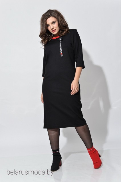 Платье Gratto, модель 2006 черный+красный