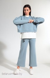 Спортивный костюм 3081 серо-голубой HIT