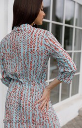 Платье Ivera collection, модель 1092 бирюзовый + красный
