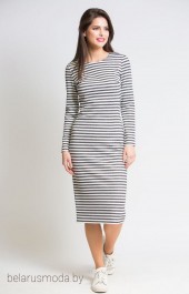 Платье Ivera collection, модель 580 черно-белая полоска