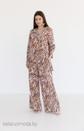 Пижама Ivera collection, модель 6033 белый  + коричневый