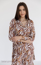 Пижама Ivera collection, модель 6033 белый  + коричневый