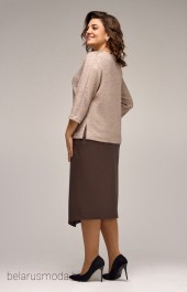 Костюм с юбкой Iva, модель 1427 коричневый