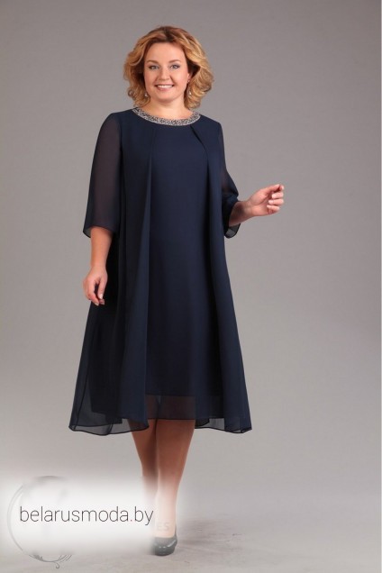 Платье Iva, модель 743 темно-синий