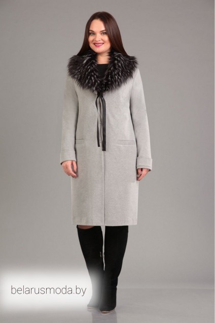 Пальто Iva, модель 850 светло-серый