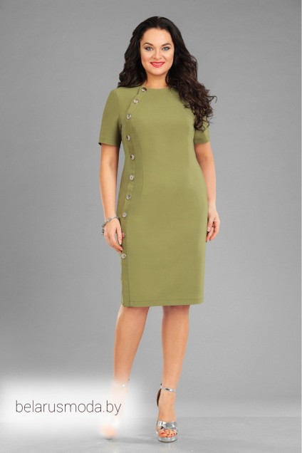 Платье Iva, модель 957-1 оливковый