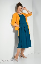 Костюм с платьем JeRusi, модель 2089 желтый+синий