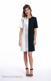 Платье KaVari, модель 1015 черный + молочный 