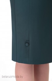 Костюм с юбкой Карина Делюкс, модель В-182 черно-зеленый