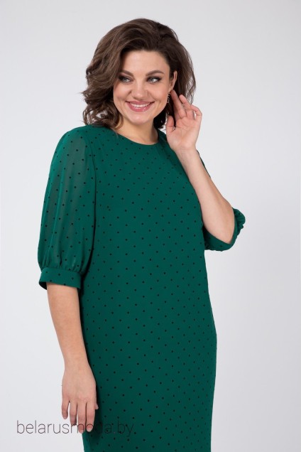 Платье 262-3 зеленый Карина Делюкс