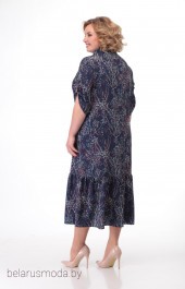 Платье Кэтисбэл, модель 1450 синий+веточка