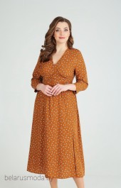 Платье Ксения стиль, модель 1760 оранжевый
