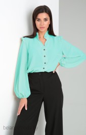 Блузка Ксения стиль, модель 1977 бирюзовый