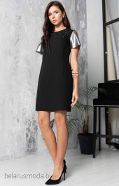 Платье LADIS LINE, модель 1156 черный+серебро