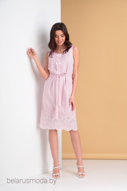 Платье 1449 розовый LADIS LINE