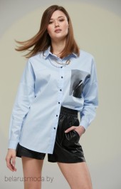 Рубашка LUNA, модель 028 голубой