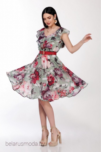 Платье LaKona, модель 1279 мята+малина