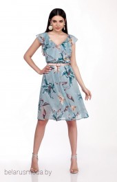 Платье LaKona, модель 1279-1 голубой+лилия