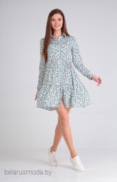 Платье Lady Line, модель 473 голубые цветы
