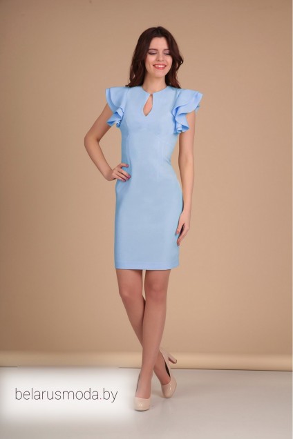 Платье Lady Line, модель 417 голубой