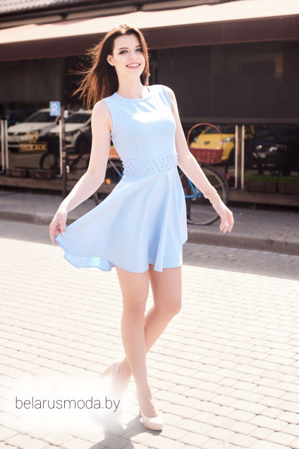 Платье Lady Line, модель 423 голубой
