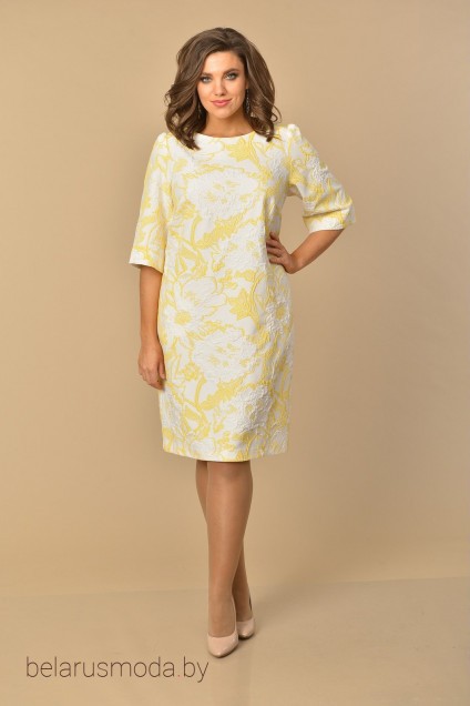 Платье Lady Style Classic, модель 1030 желтые тона