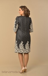 Платье Lady Style Classic, модель 1030-4 черный+молочный