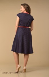 Платье Lady Style Classic, модель 1101-2 темно-синий+красным